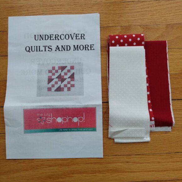 Quilt Block Sewing Pattern with Fabric - 2014 July Shop Hop Undercover Quilts - Picture 5 of 6